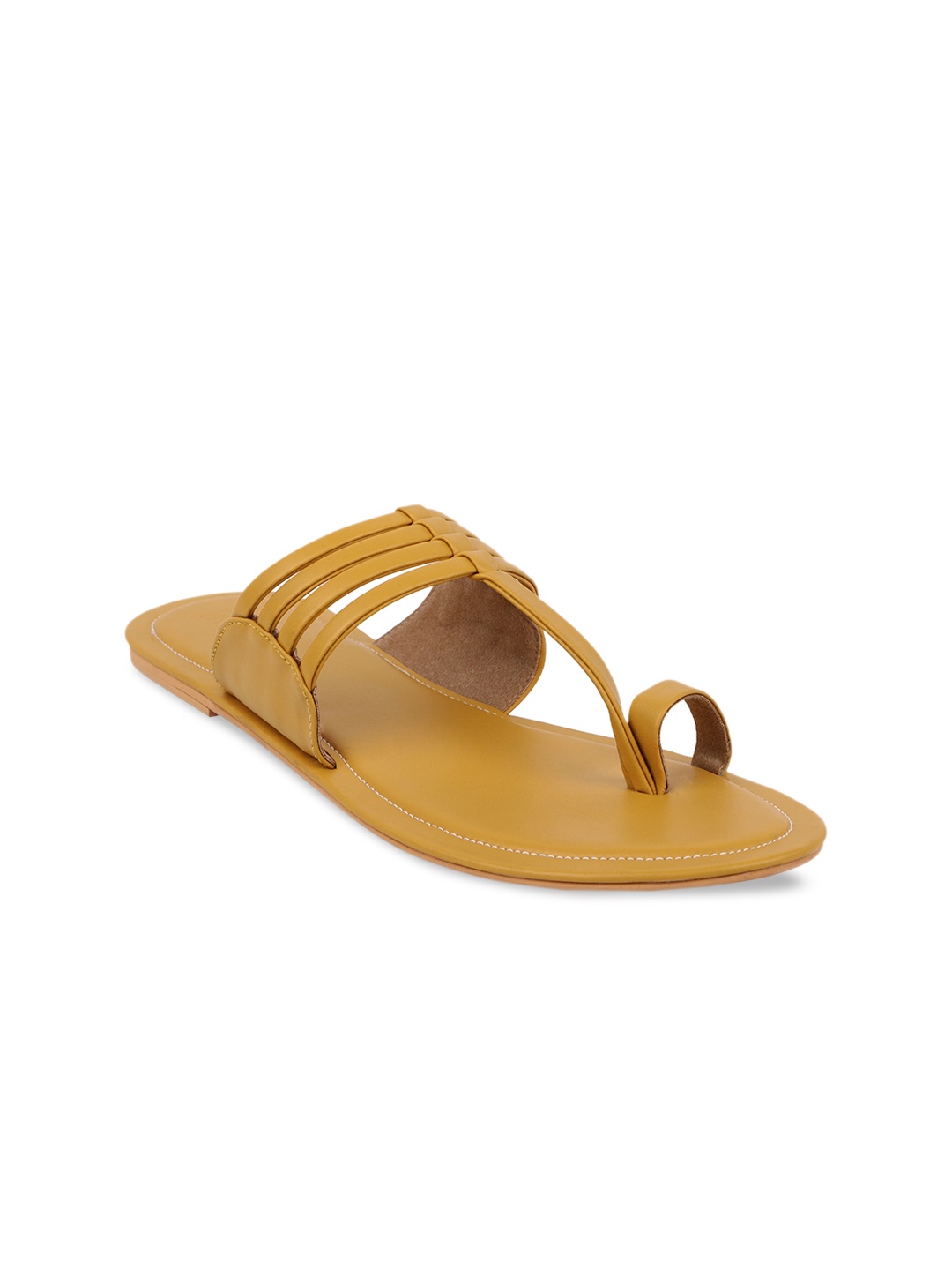 

LA SAVIE Women Mustard One Toe Flats