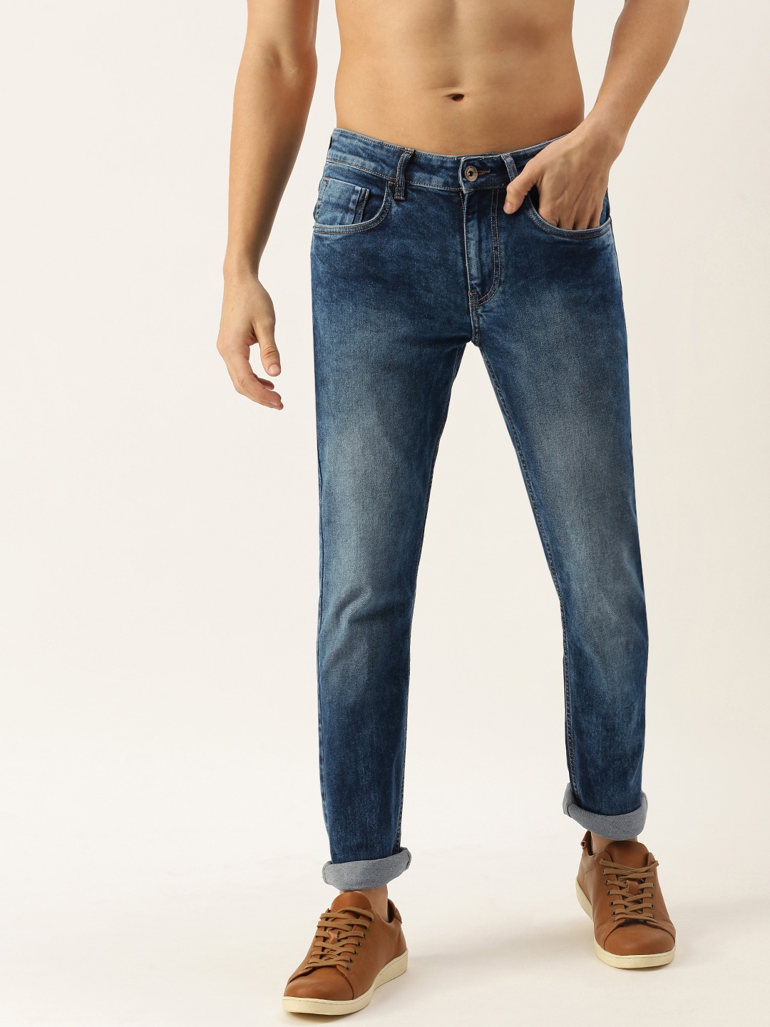 

Flying Machine Men Blue Slim Fit Light Fade Stretchable Jeans