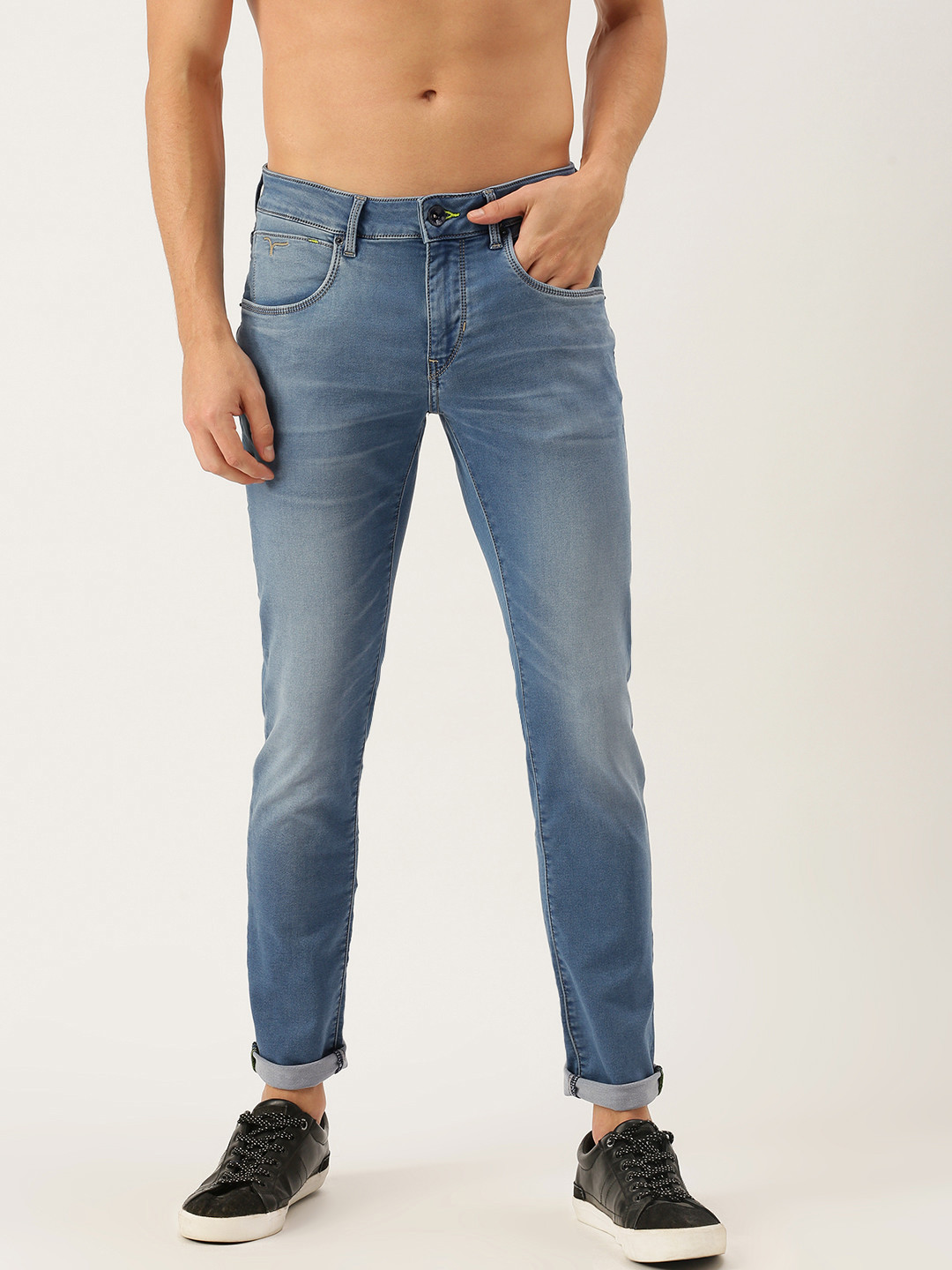 

Flying Machine Men Blue Jackson Skinny Fit Low-Rise Light Fade Stretchable Jeans