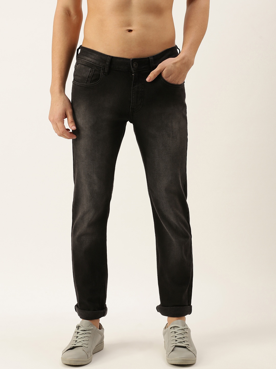 

Flying Machine Men Black Slim Fit Light Fade Stretchable Jeans