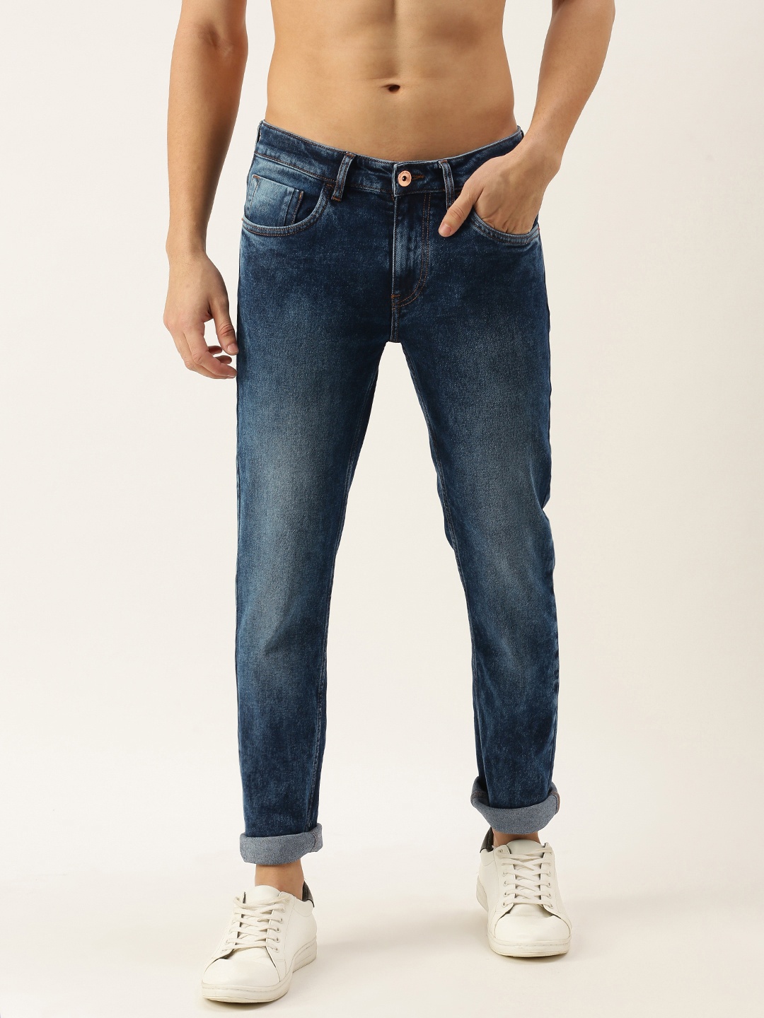 

Flying Machine Men Blue Slim Fit Light Fade Stretchable Jeans