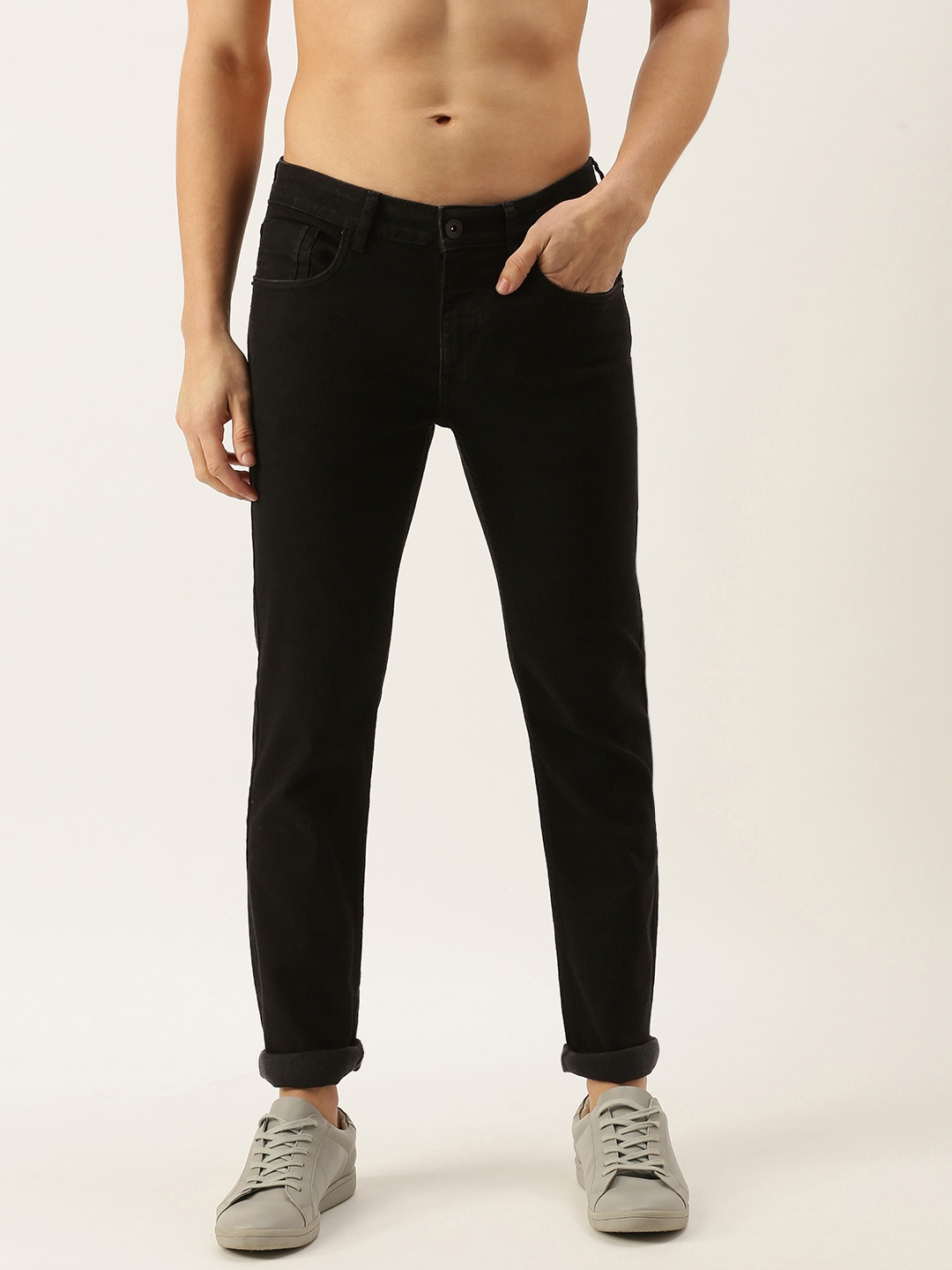 

Flying Machine Men Black Slim Fit Stretchable Jeans
