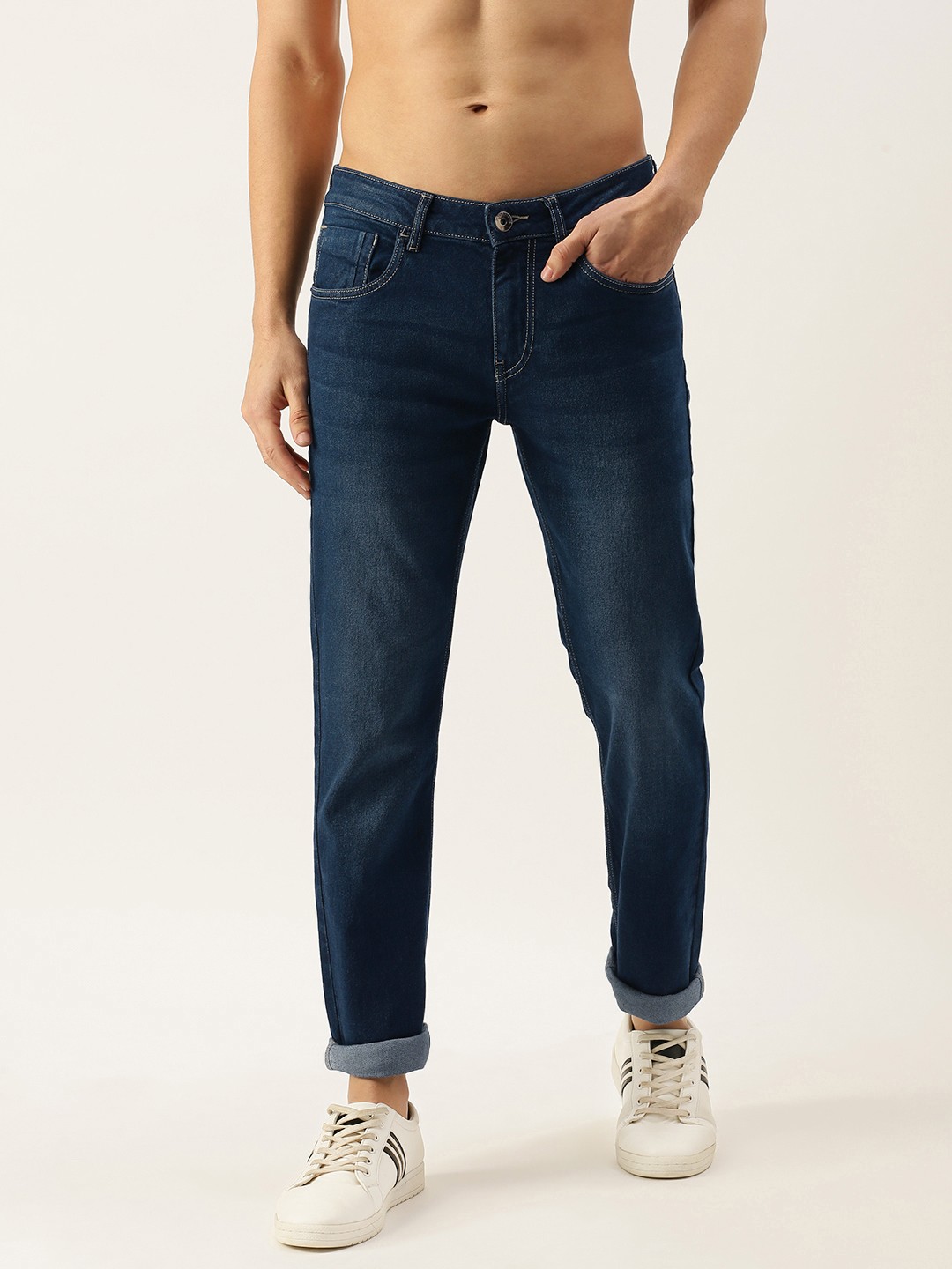 

Flying Machine Men Blue Slim Fit Light Fade Stretchable Jeans