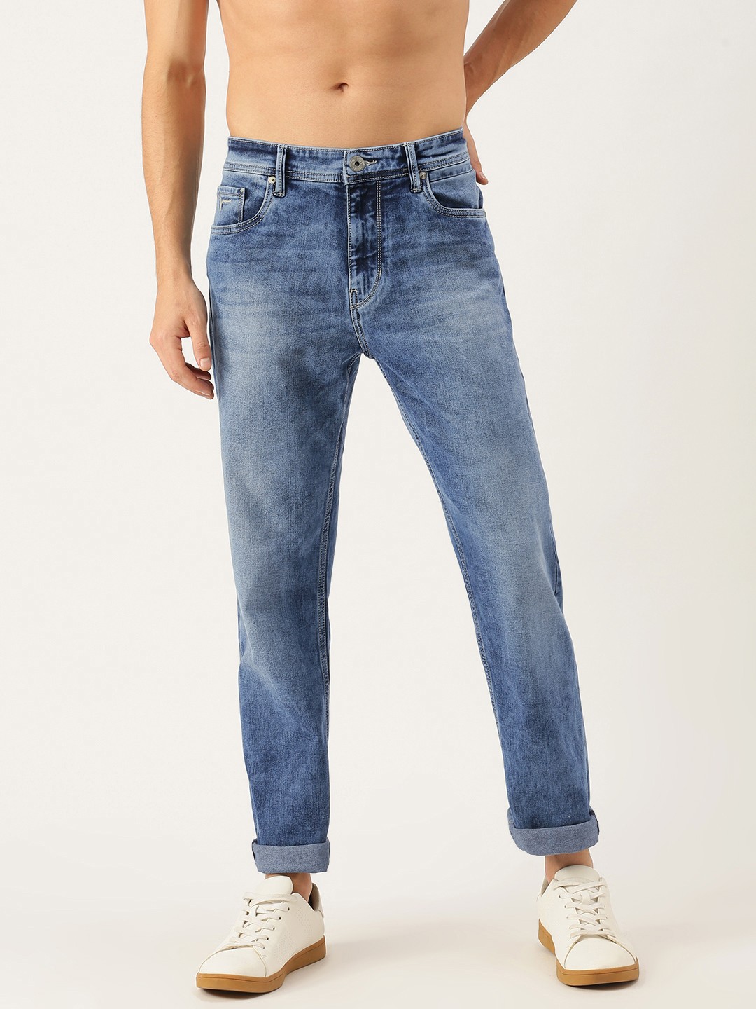 

Flying Machine Men Blue Skinny Fit Heavy Fade Stretchable Jeans