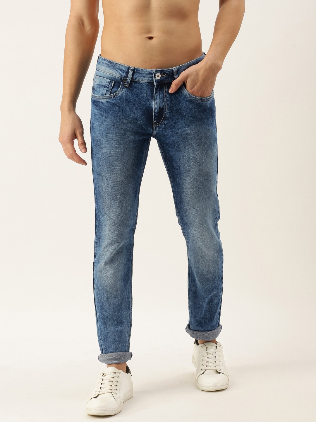 

Flying Machine Men Blue Slim Fit Light Fade Stretchable Jeans