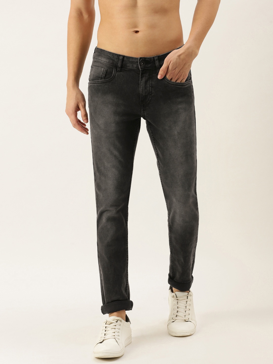 

Flying Machine Men Black Jackson Skinny Fit Low-Rise Light Fade Stretchable Jeans