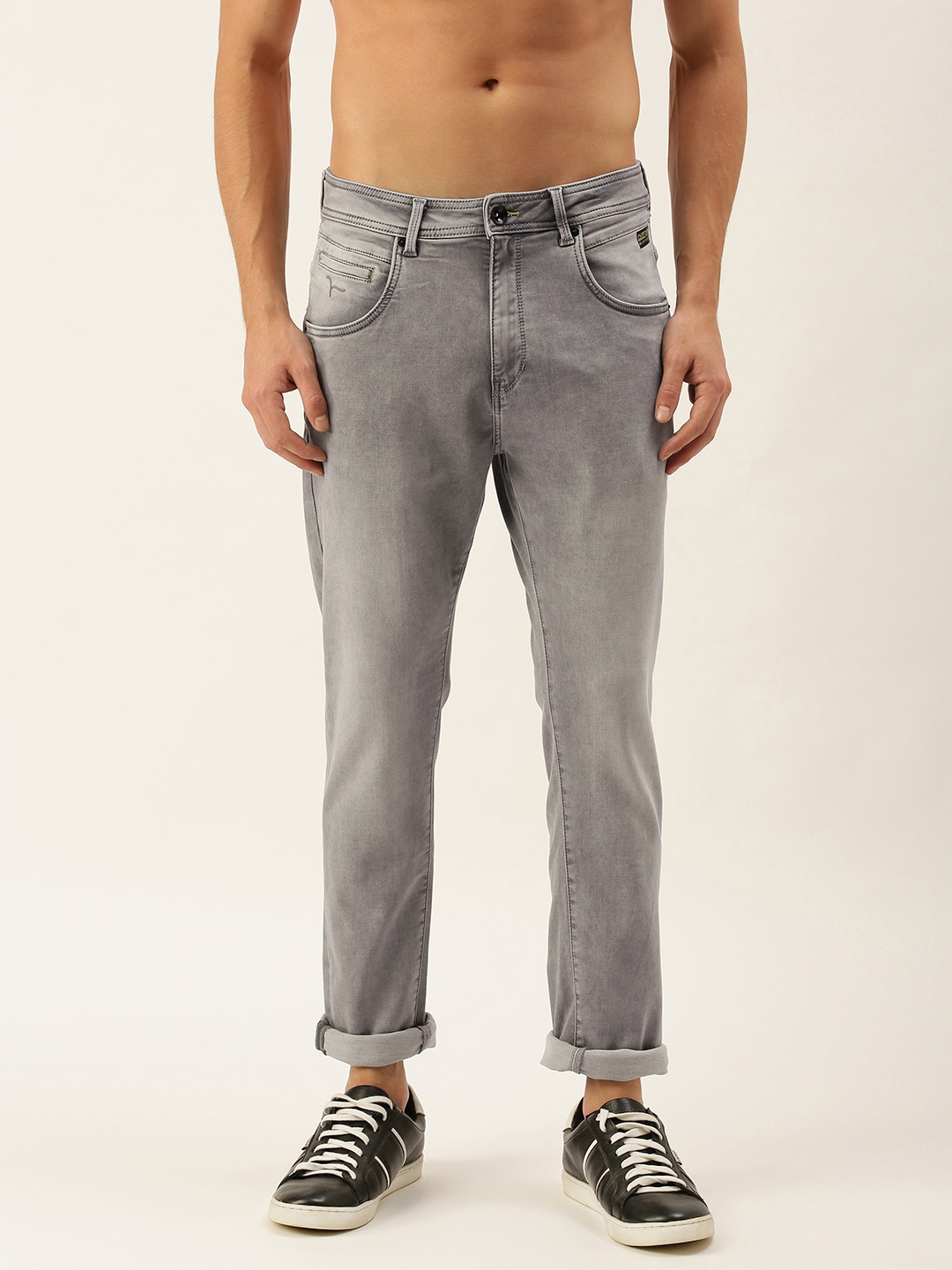 

Flying Machine Men Grey Flite Jogger Light Fade Stretchable Jeans