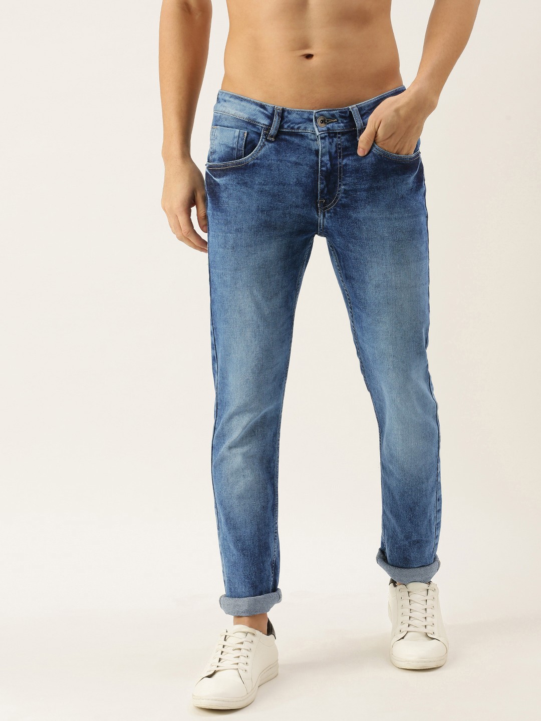 

Flying Machine Men Blue Slim Fit Light Fade Stretchable Jeans