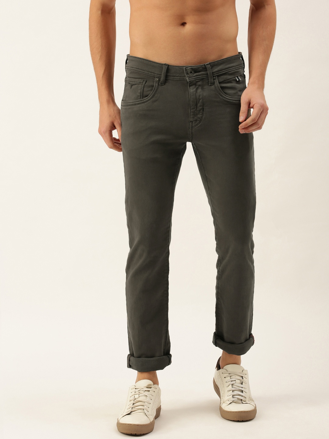 

Flying Machine Men Green Skinny Jackson Fit Low-Rise Stretchable Jeans