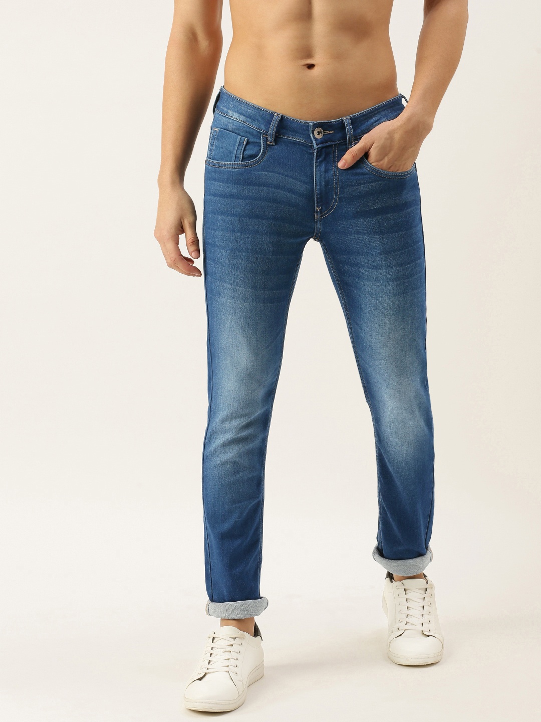 

Flying Machine Men Blue Jackson Skinny Fit Low-Rise Light Fade Stretchable Jeans