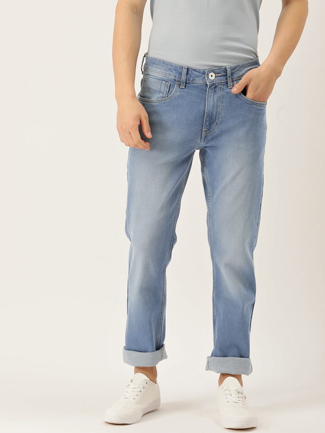 

Flying Machine Men Blue Michael Slim Tapered Fit Mid Rise Light Fade Stretchable Jeans