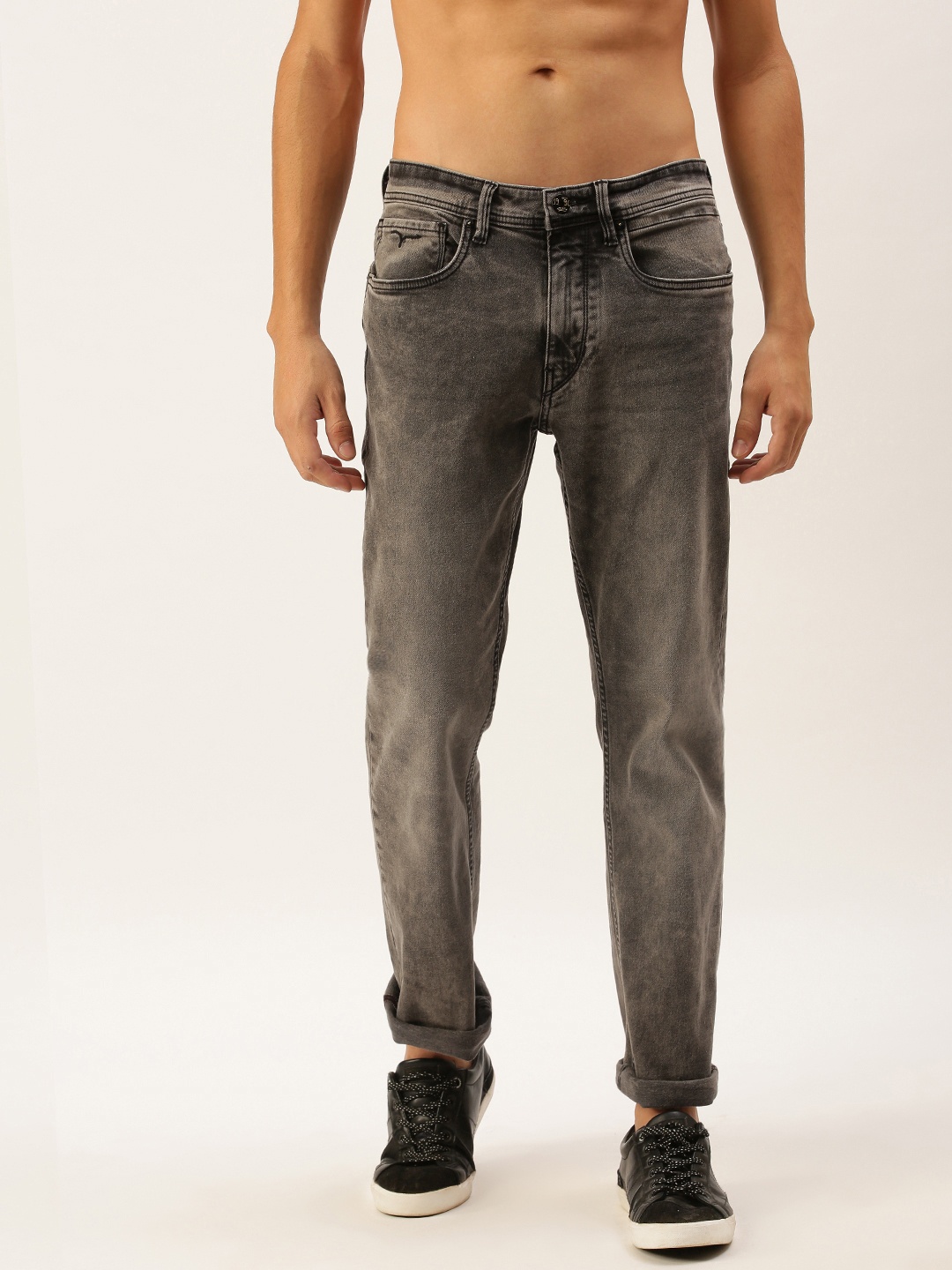 

Flying Machine Men Grey Bruce Heavy Fade Stretchable Jeans