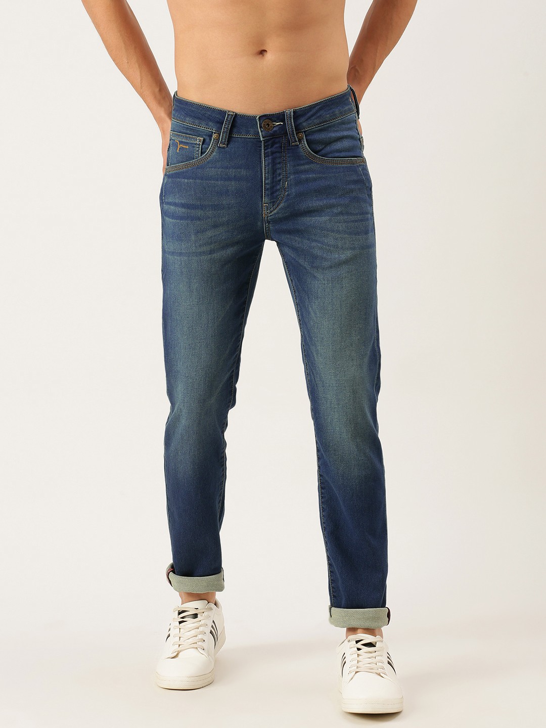 

Flying Machine Men Blue Jackson Skinny Fit Low-Rise Light Fade Stretchable Jeans