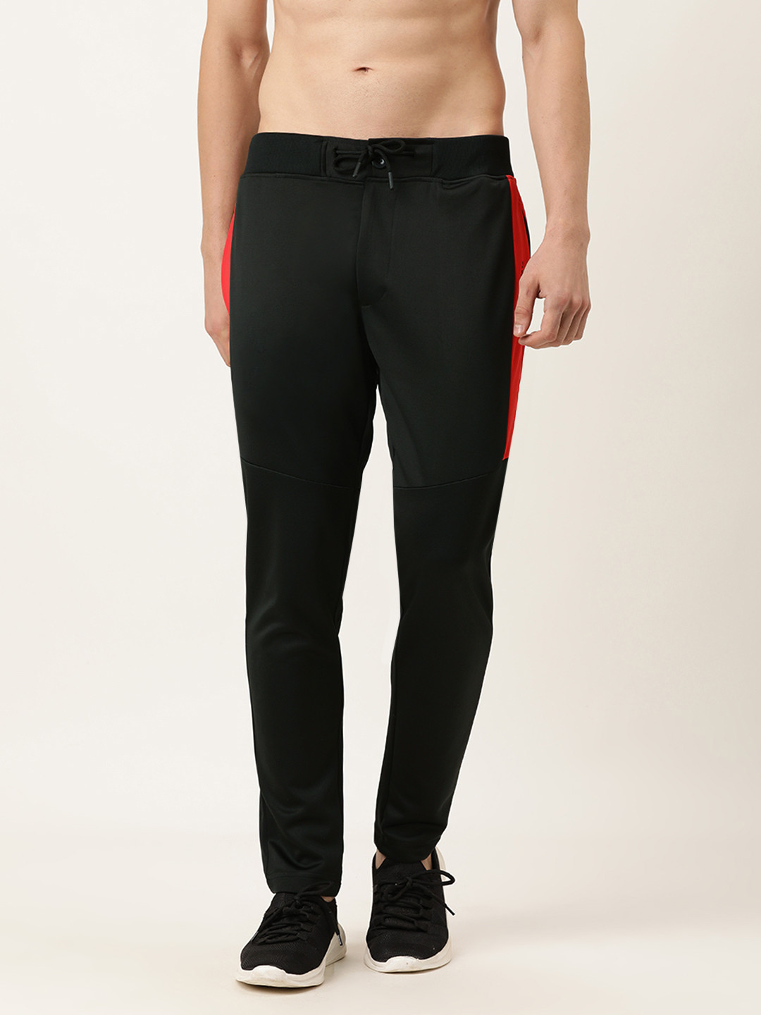 

Flying Machine Men Black & Red Solid Regular Fit Track Pant
