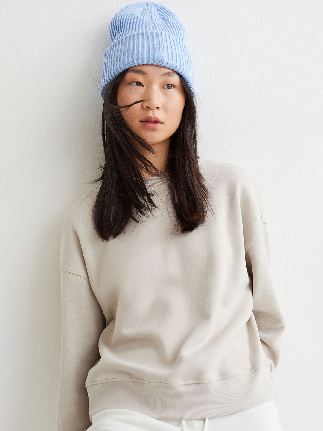 

H&M Women Beige Sweatshirt