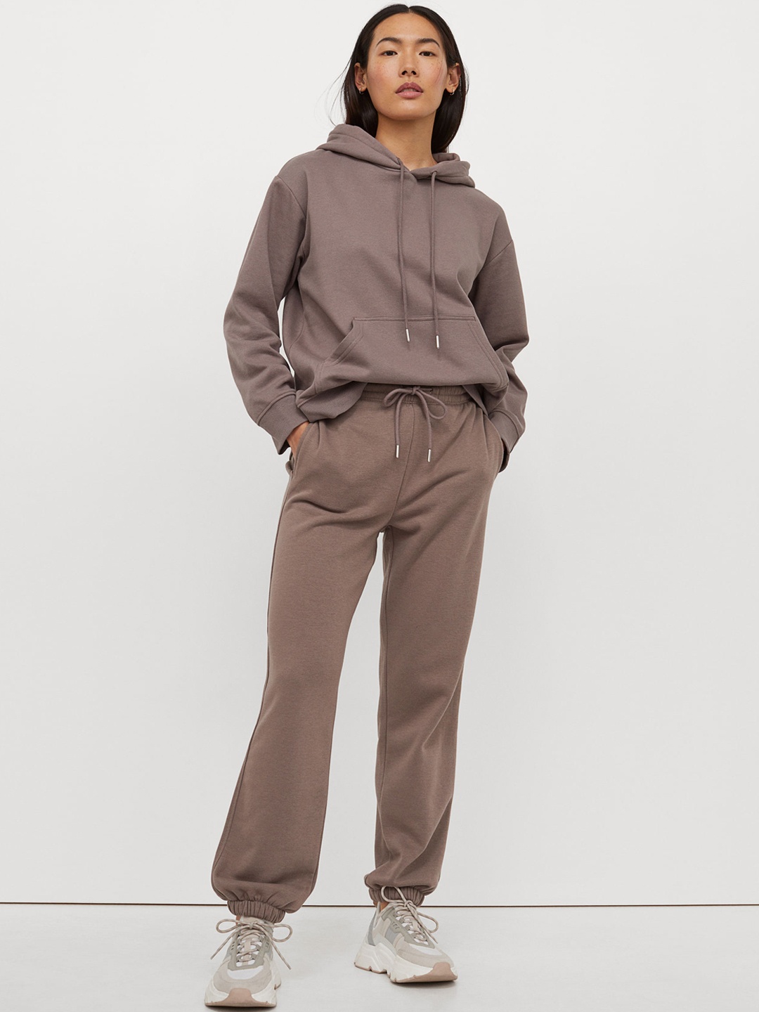 

H&M Woman Grey Cotton-blend sweatpants