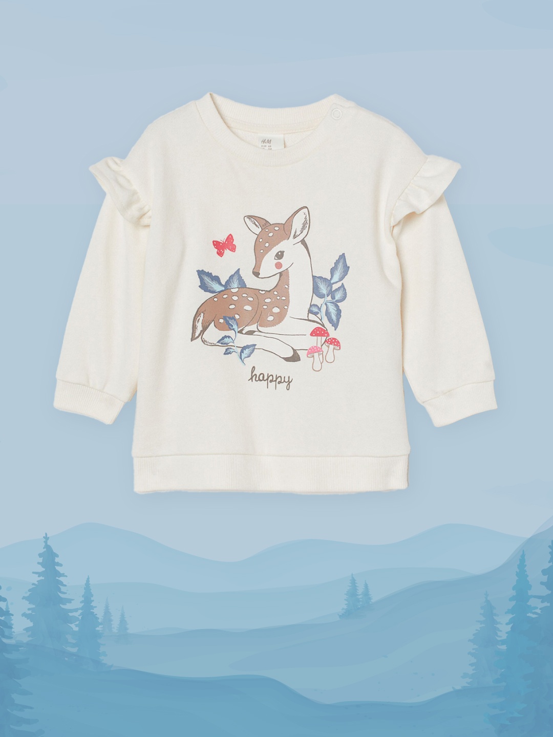 

H&M Girls White Sweatshirt