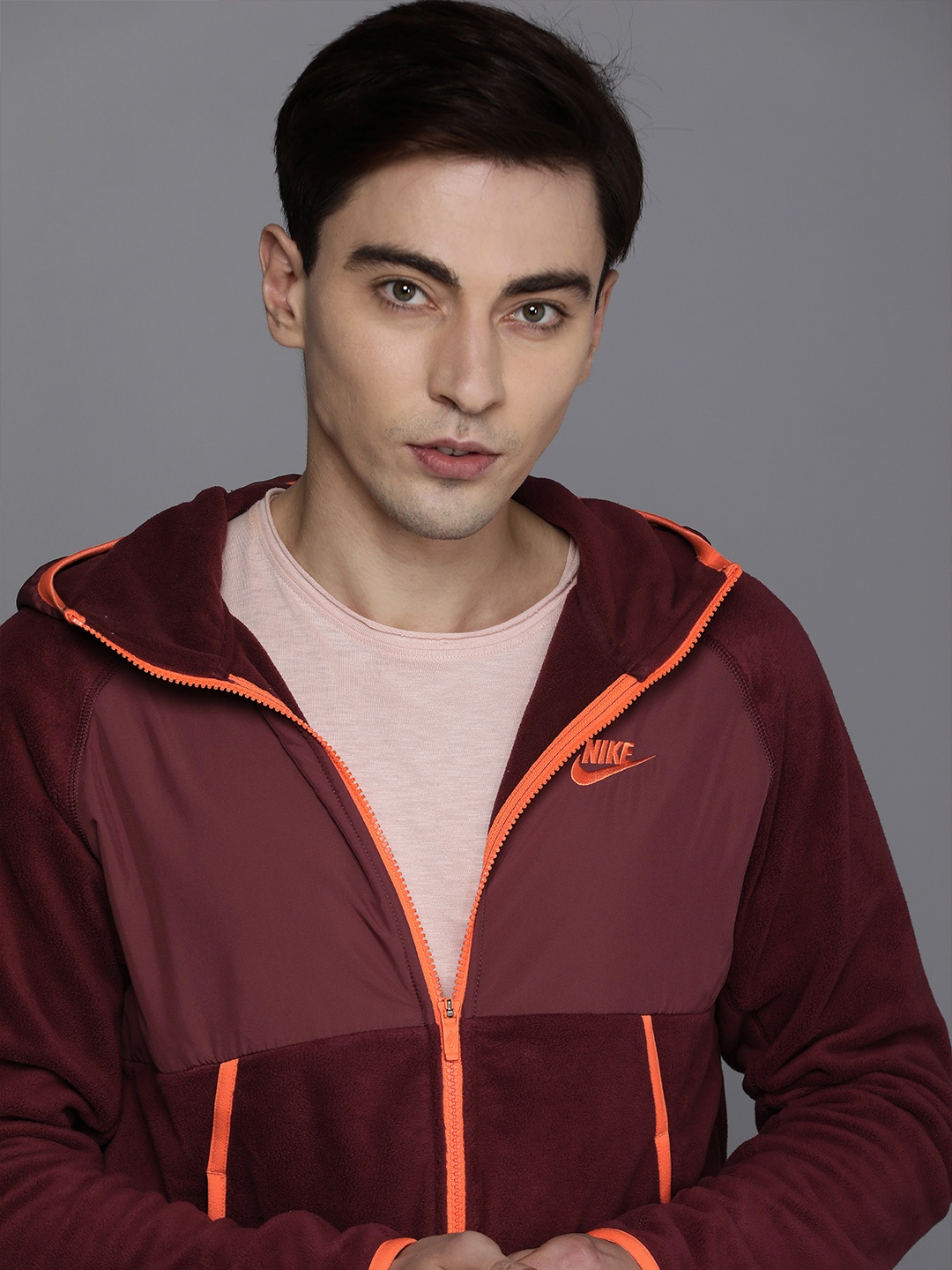 

Nike Men Red NSW CE HOODIE FZWINTERNFS Sporty Jacket
