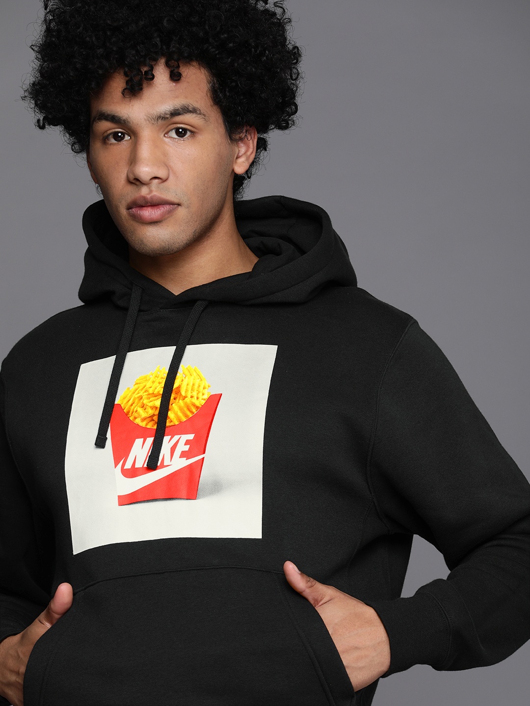 

Nike Men Black & Red Printed AS M NSW BB PO HDY SOLE Hooded Sweatshirt