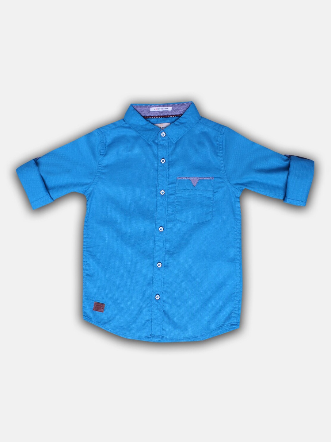 

Bella Moda Boys Blue Opaque Casual Shirt