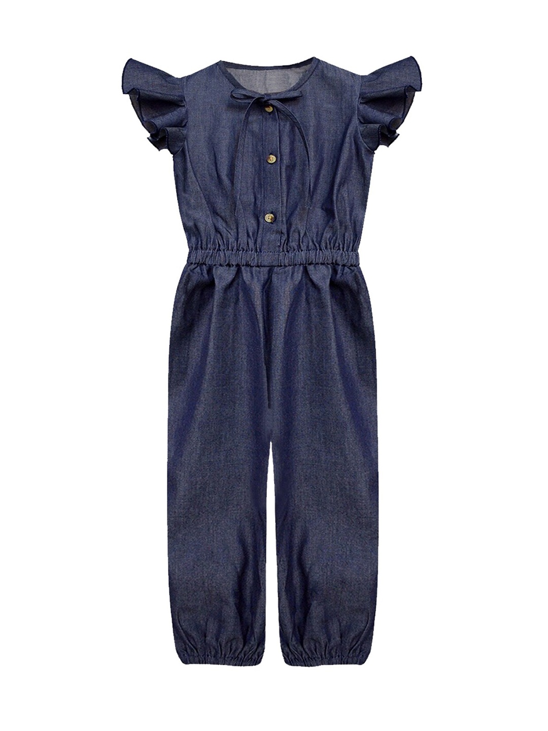 

A T U N Girls Navy Blue Basic Jumpsuit