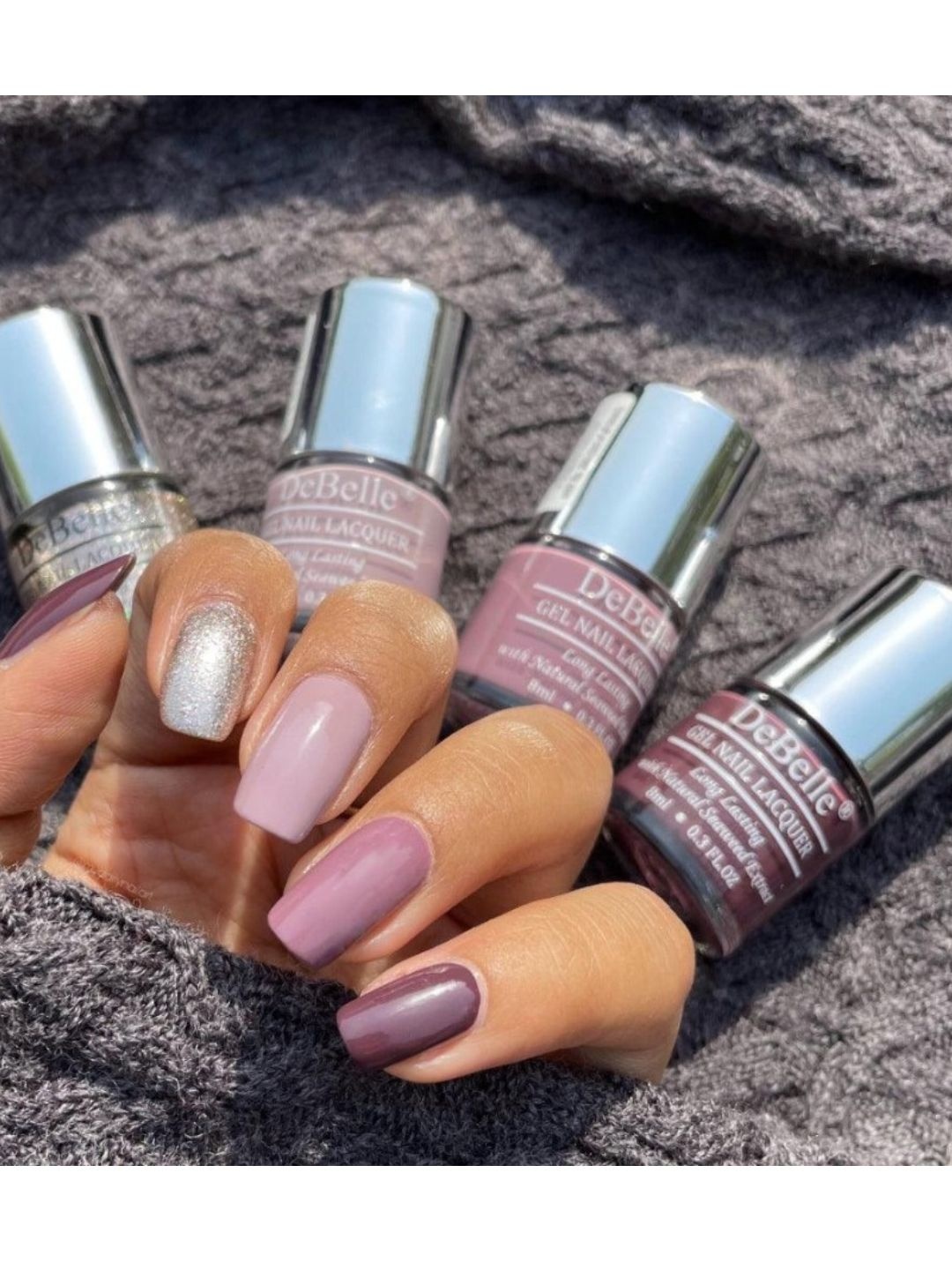

DeBelle Set of 4 Berry Pastels Gel Nail Polish - 8ml Each, Multi