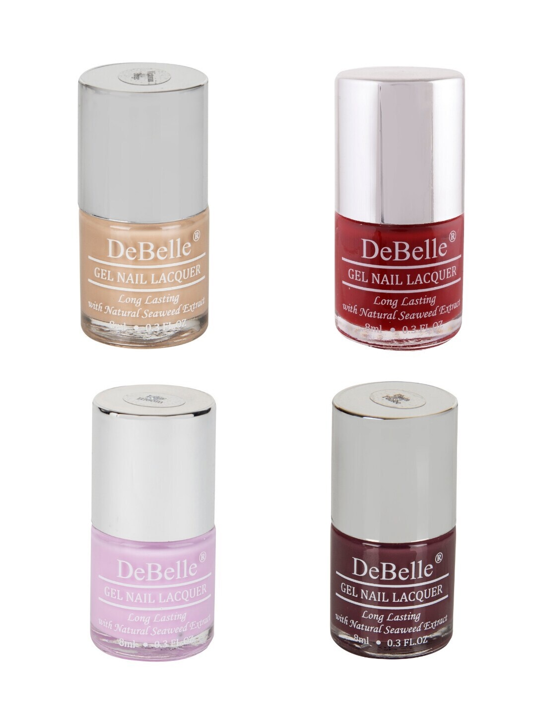 

DeBelle Set of 4 Wild Cherry Pastels Gel Nail Polish - 8ml Each, Beige