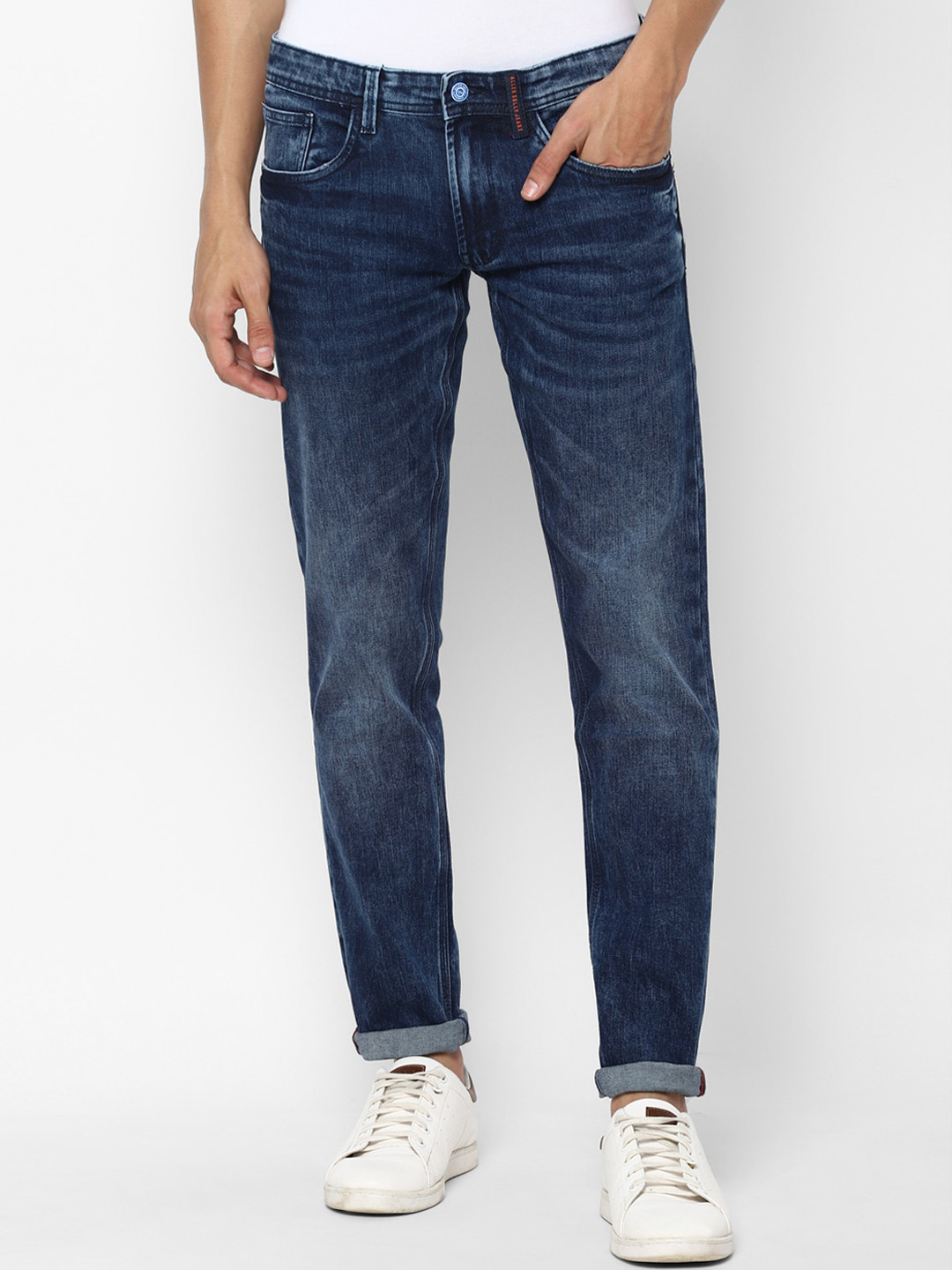 

Allen Solly Men Navy Blue Skinny Fit Heavy Fade Jeans