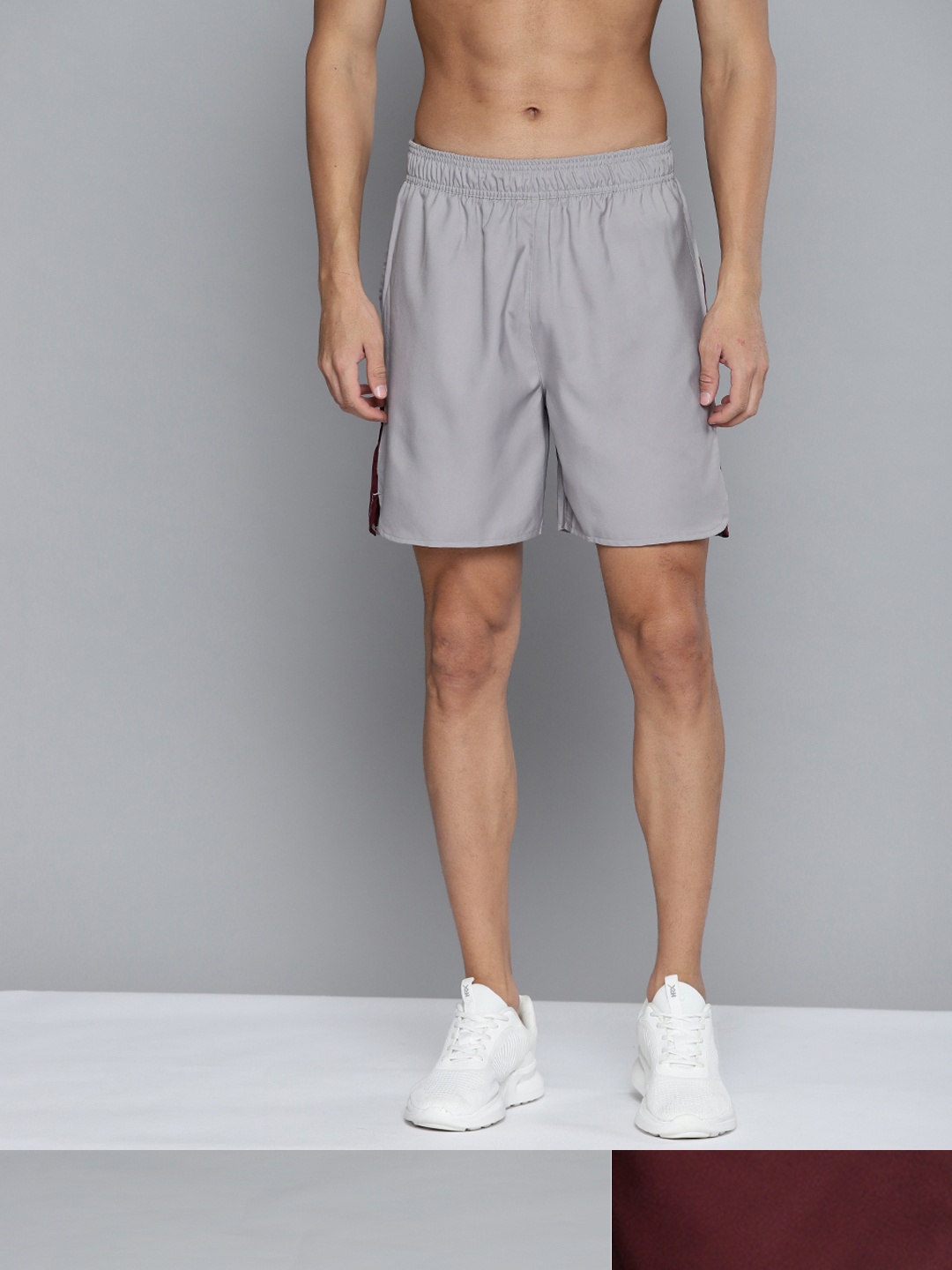 

HRX by Hrithik Roshan Men Pack of 2 Rapid-Dry Running Shorts, Grey
