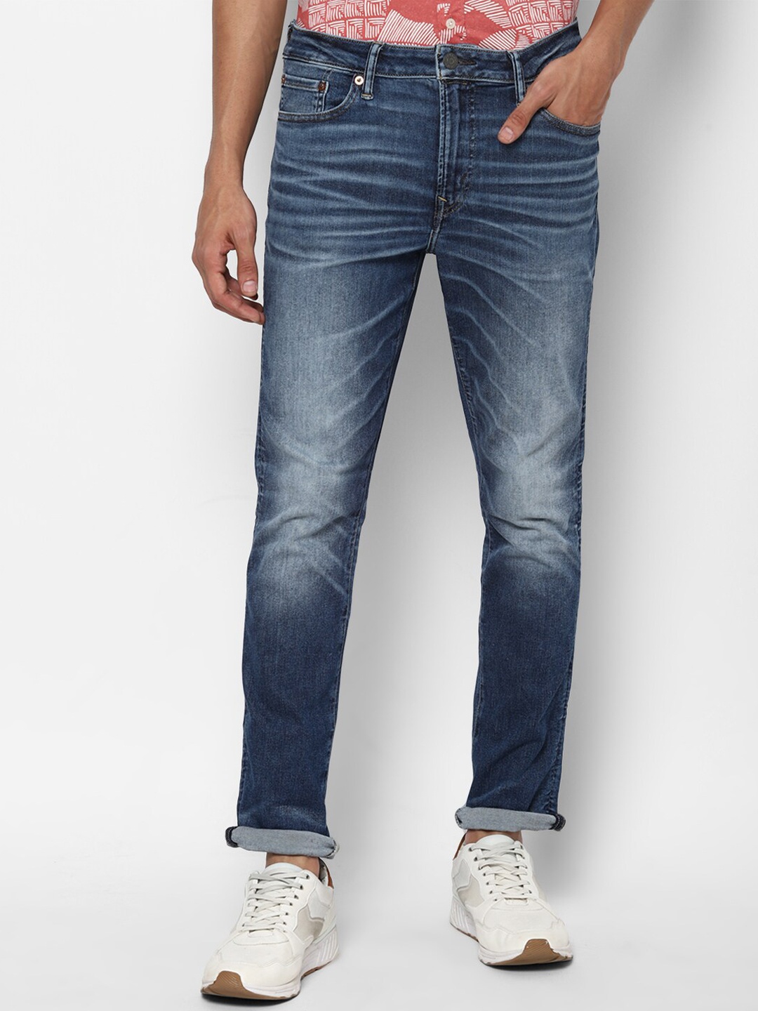 

AMERICAN EAGLE OUTFITTERS Men Blue Slim Fit Heavy Fade Jeans