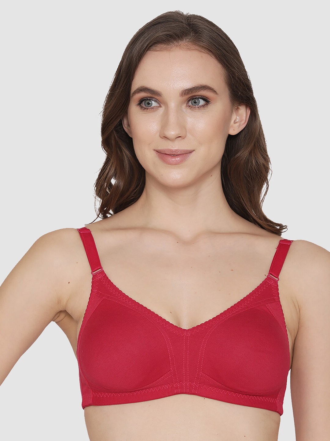 

Kalyani Red Full coverage seamless T-shirt Bra 5023- RANI 32 B-RANI