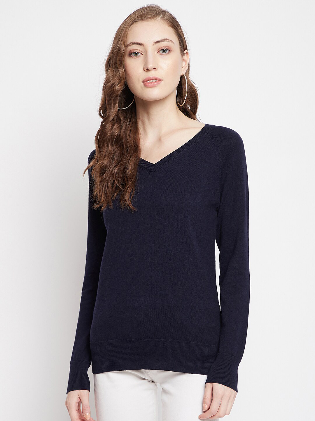 

Madame Women Navy Blue Pullover