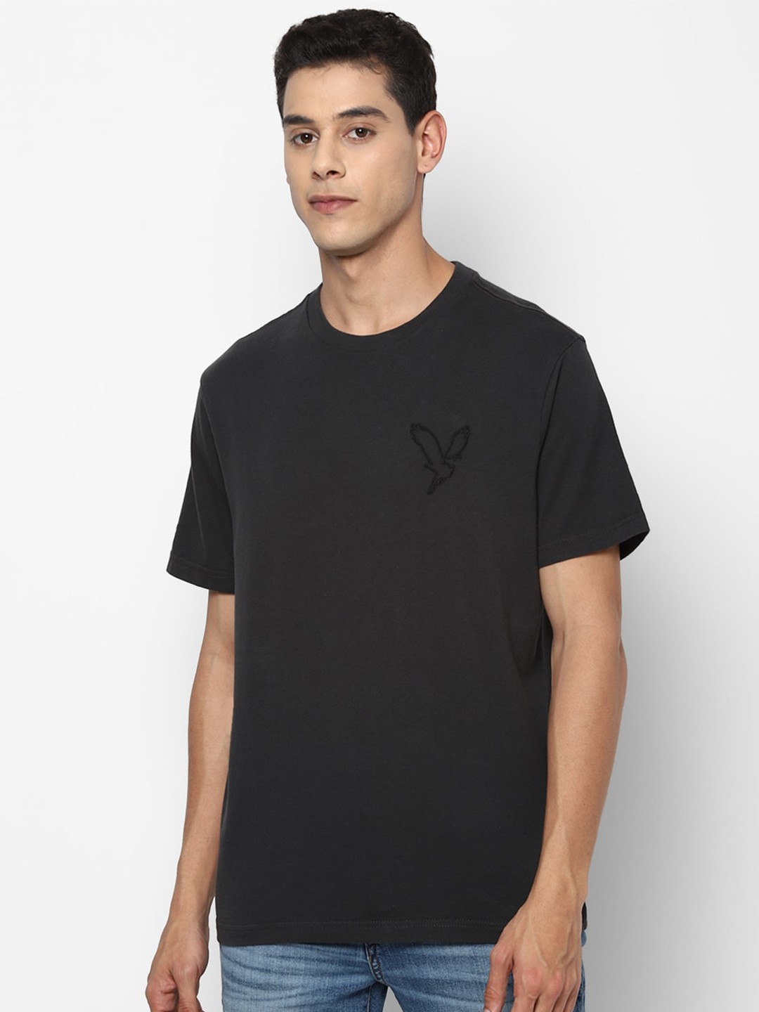 

AMERICAN EAGLE OUTFITTERS Men Grey Slim Fit T-shirt
