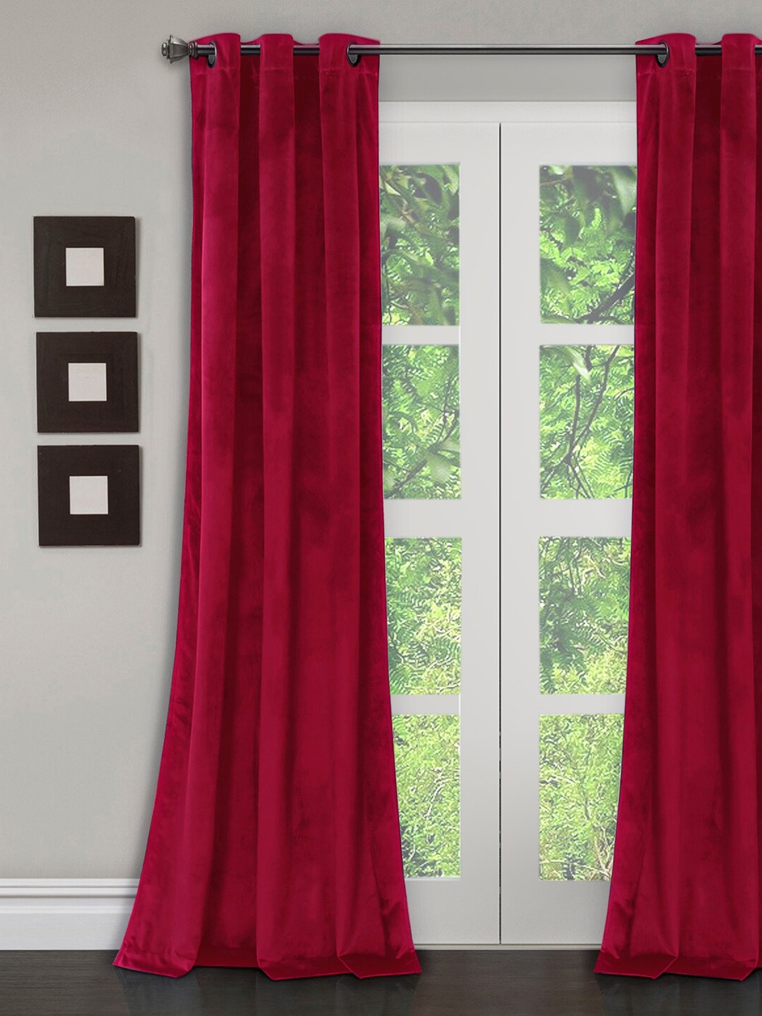 

eyda Maroon Door Curtain