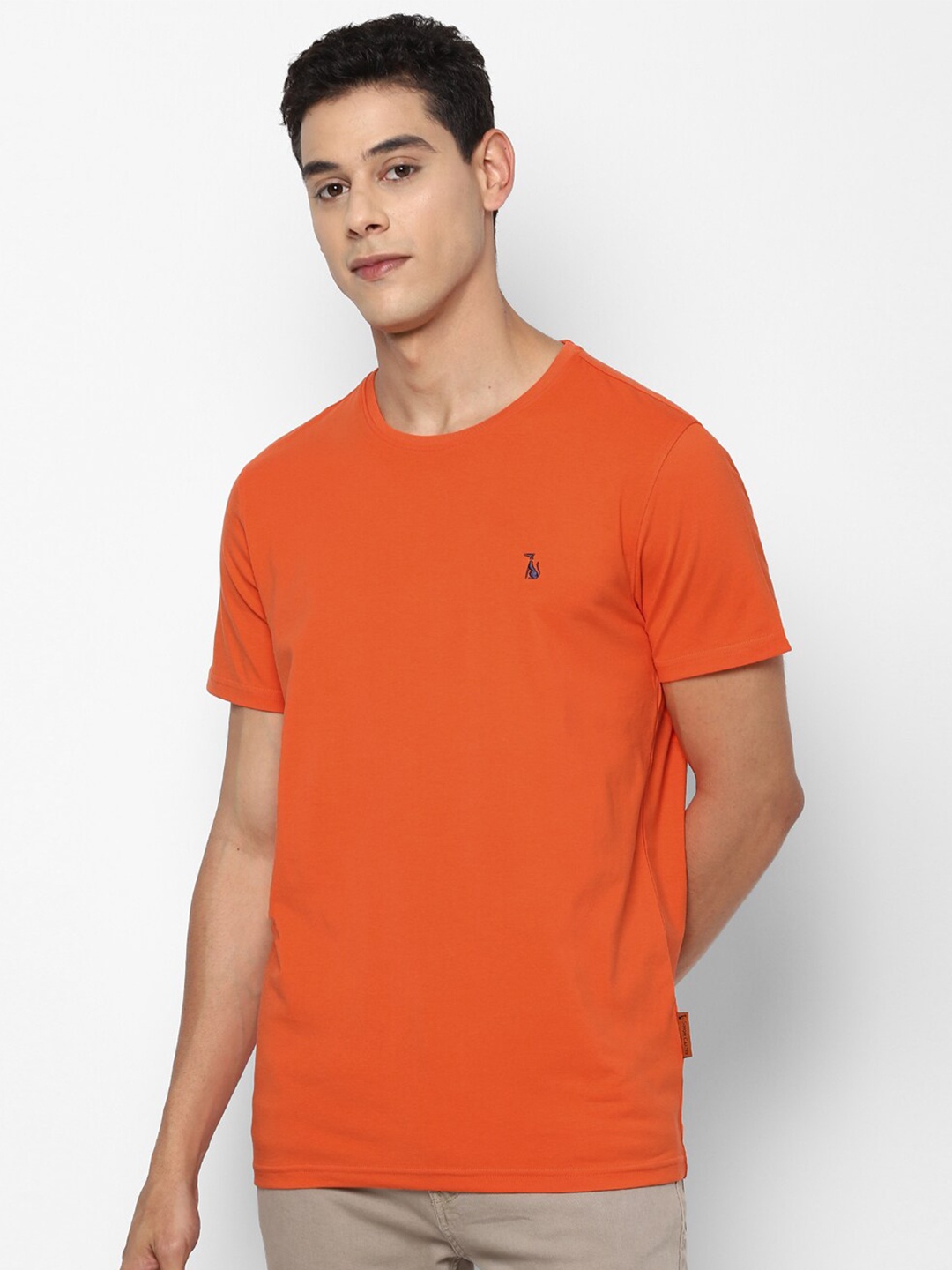 

SIMON CARTER LONDON Men Orange Slim Fit T-shirt