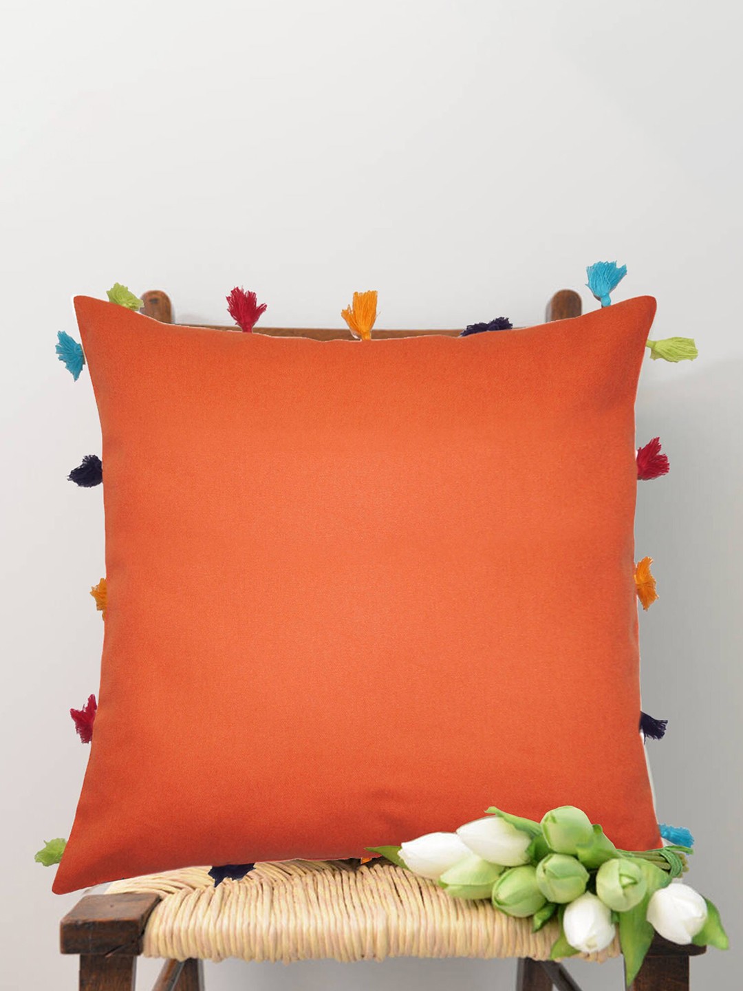

Lushomes Red Square Cushion Covers