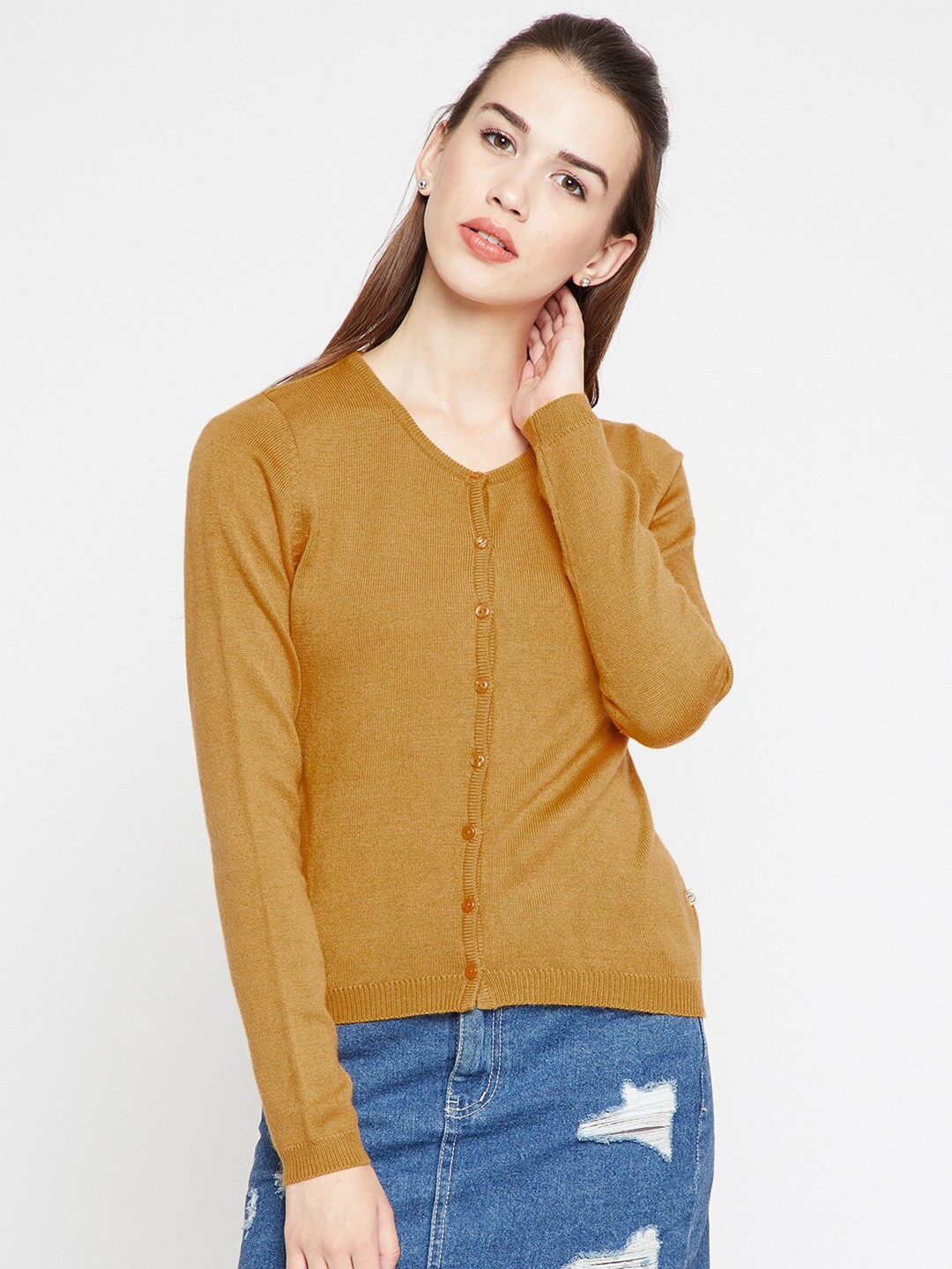 

Madame Women Mustard Cardigan