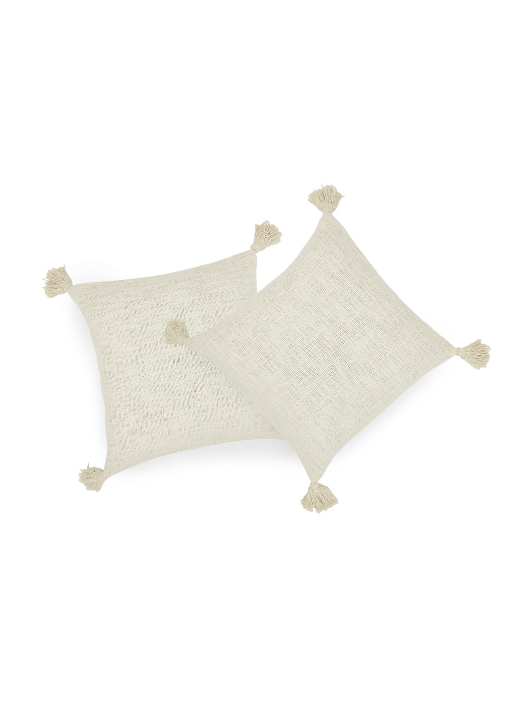 

Living scapes by Pantaloons Off White Square Cushion Covers