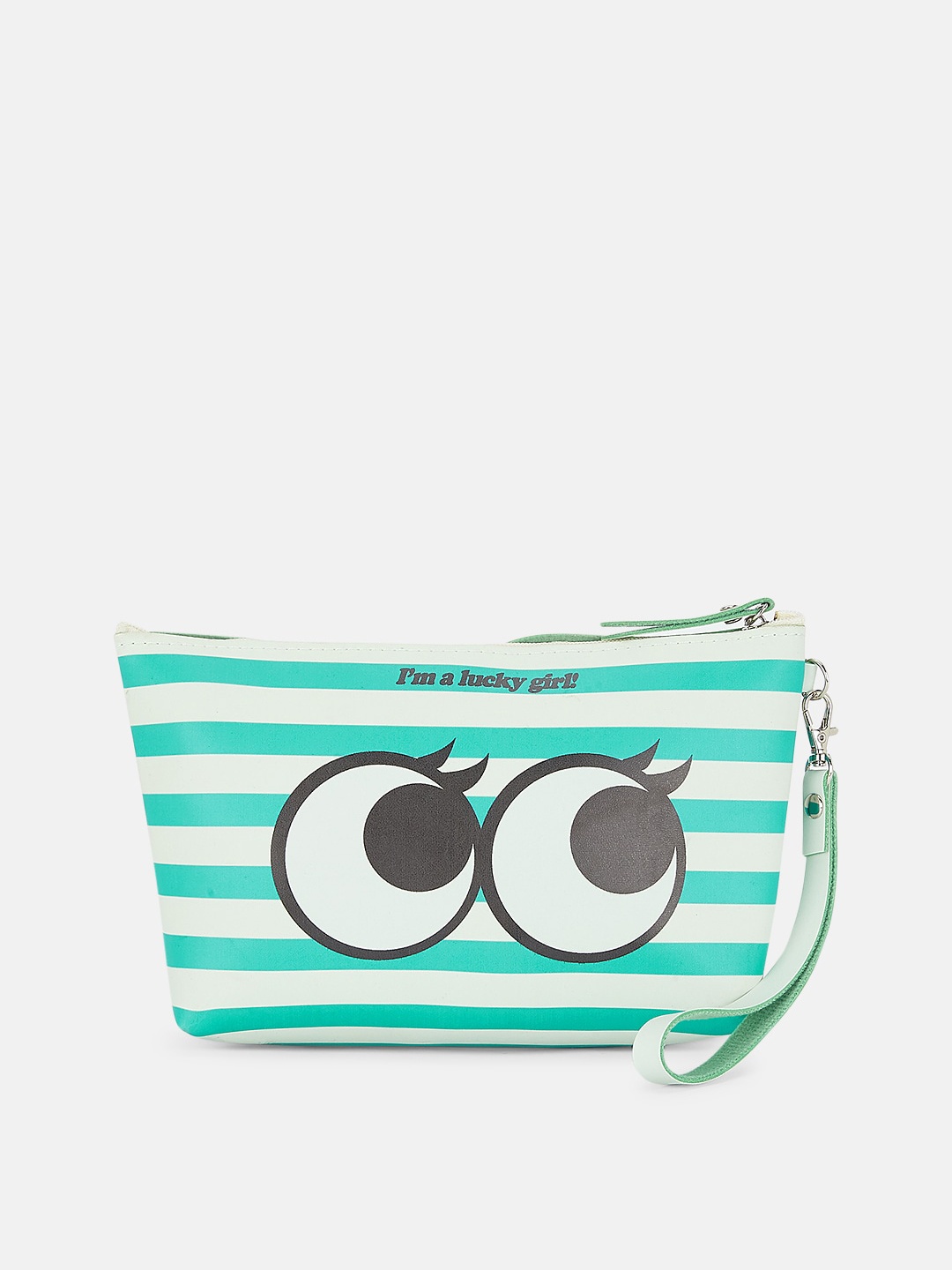 

Forever Glam by Pantaloons Women Green & White Striped Organiser