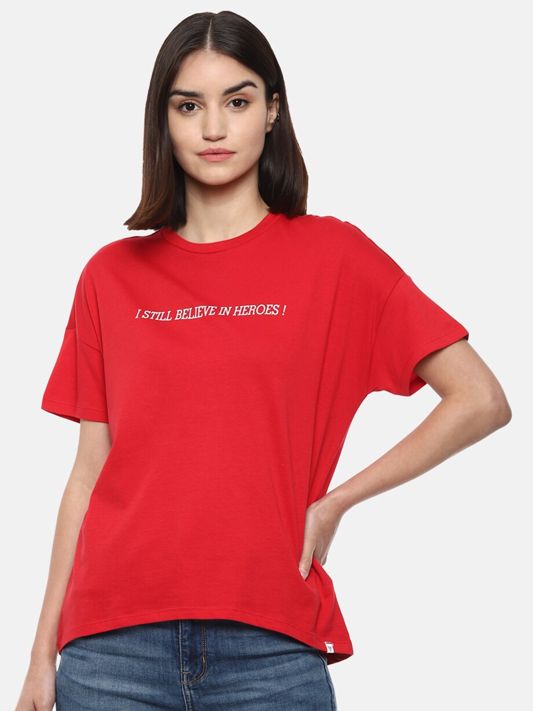 

Van Heusen Woman Women Red Printed T-shirt