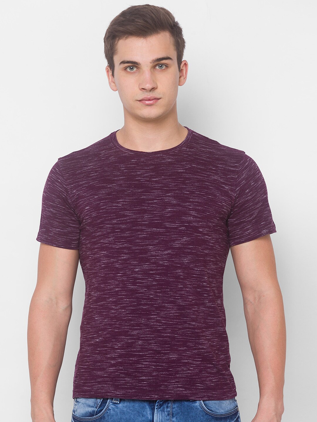 

Globus Men Red Raw Edge T-shirt
