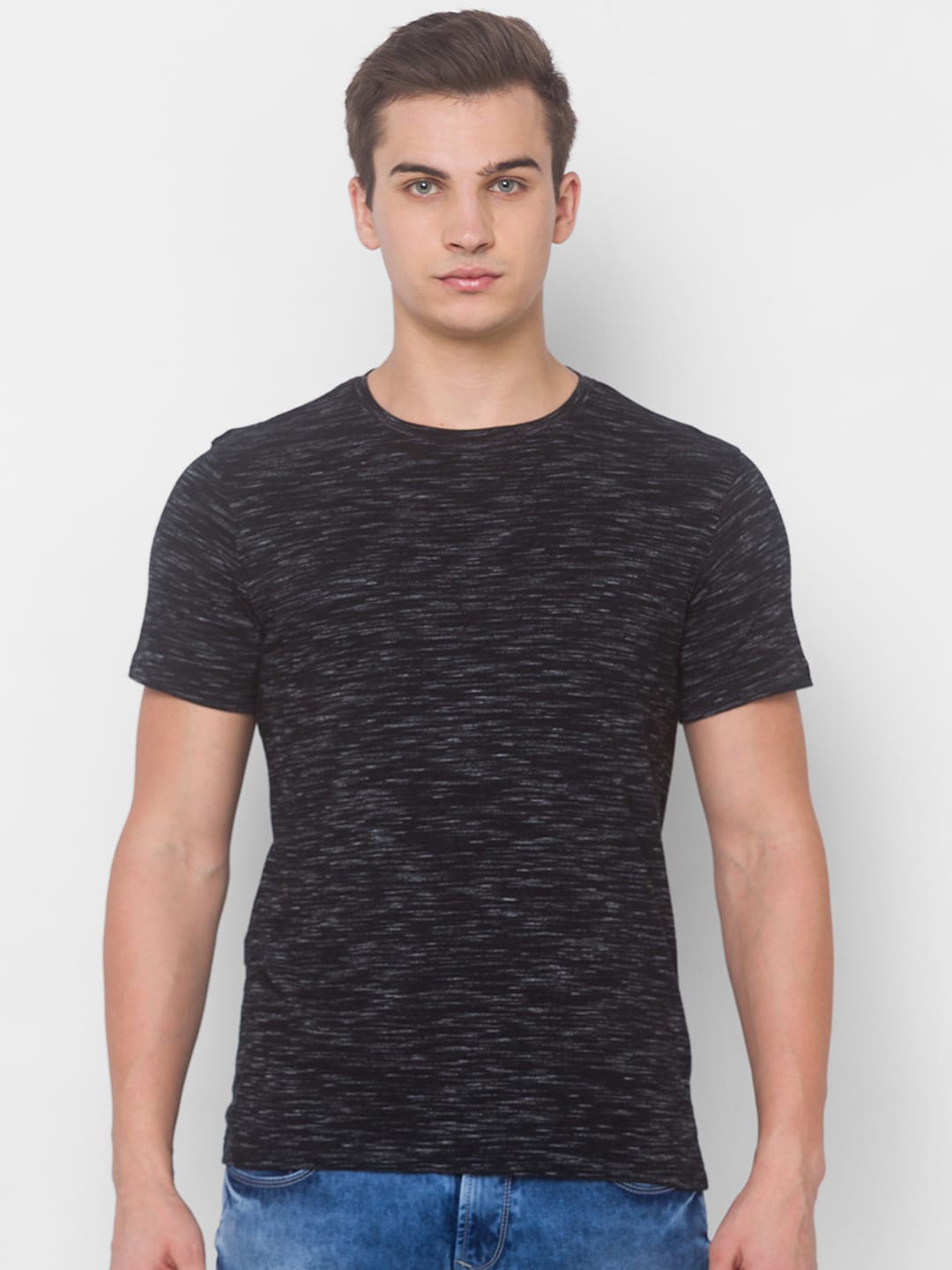 

Globus Men Black Cotton T-shirt