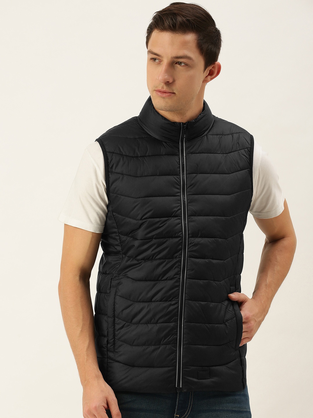 

Flying Machine Men Black Solid Puffer Jacket