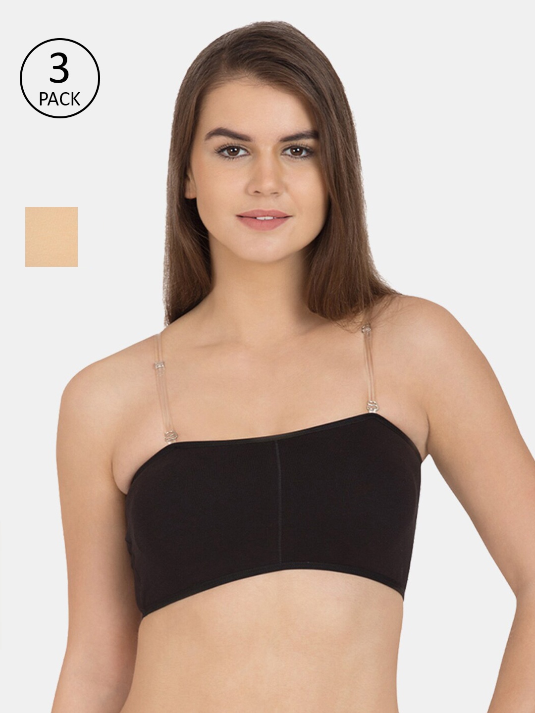 

Tweens Pack Of 3 Black & White Bandeau Bra