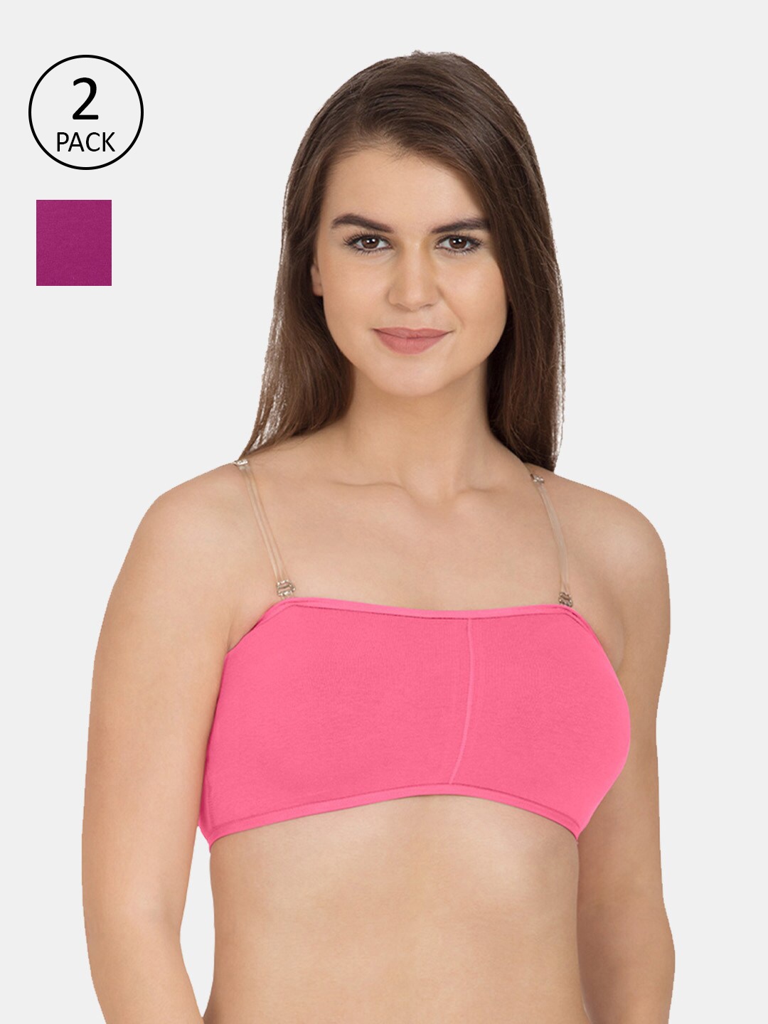 

Tweens Pack Of 2 Pink & Purple Bandeau Bra TW-9279-BPK-2PC-MG