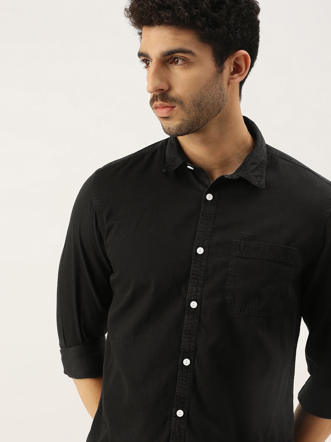 

Flying Machine Men Grey Slim Fit Opaque Casual Shirt