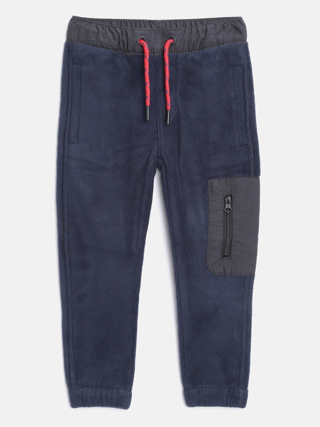 

Marks & Spencer Boys Navy Blue Solid Faux Fur Joggers