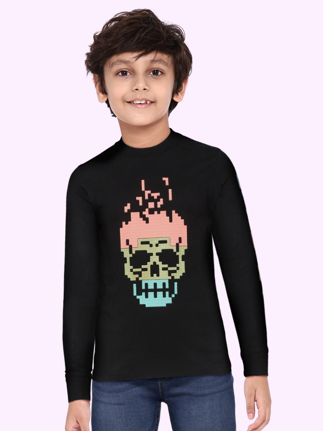 

Marks & Spencer Boys Black & Orange Pure Cotton T-shirt