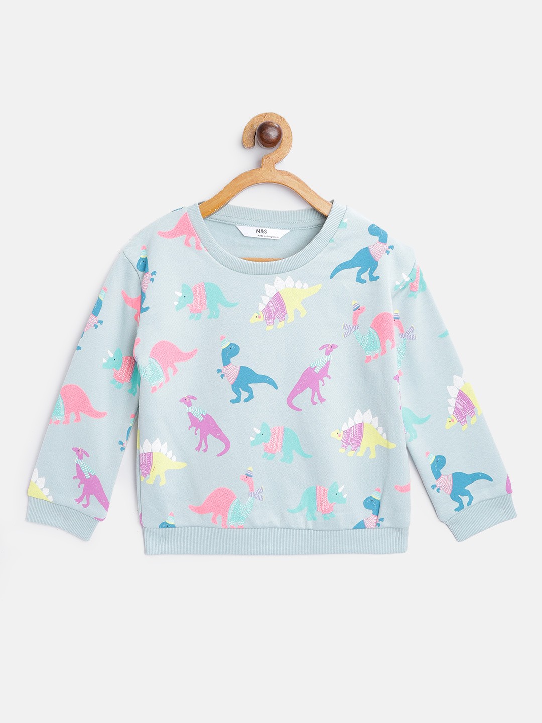 

Marks & Spencer Girls Blue Dinosaur Printed Sweatshirt