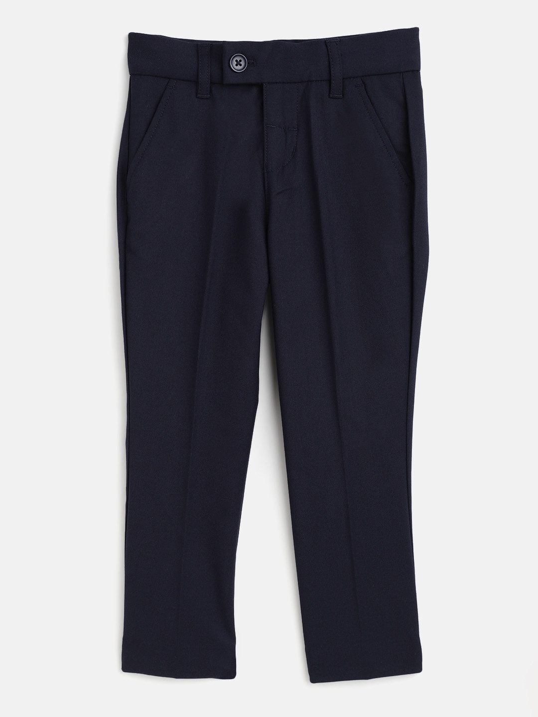 

Marks & Spencer Boys Navy Blue Low-Rise Pleated Peg Trousers